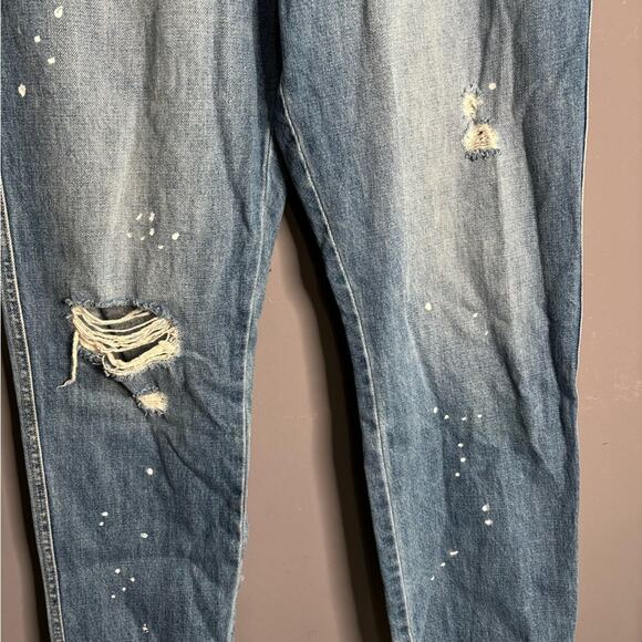 Kancan Medium Wash High Rise Distressed Jeans Paint Splatter Size 7/27 - Picture 9 of 9